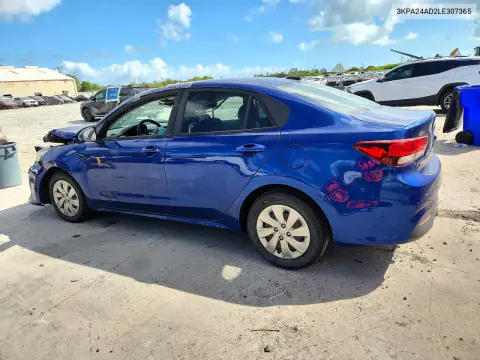 2020 Kia Rio S VIN 3KPA24AD2LE307365 фото 2