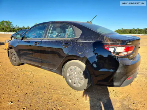 3KPA24AD2LE357246 — 2020 Kia Rio, photo 2 from Copart, Roof