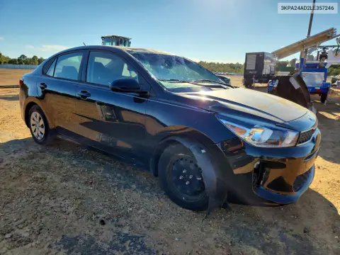 3KPA24AD2LE357246 — 2020 Kia Rio, photo 4 from Copart, Roof