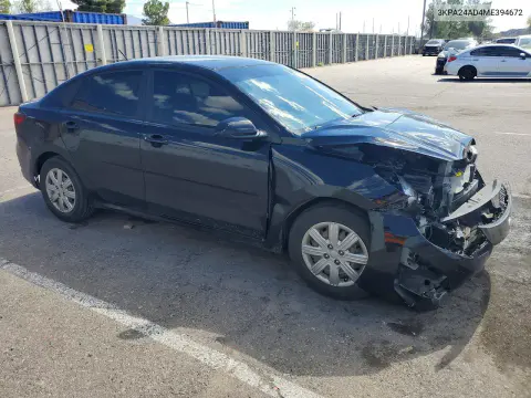 2021 Kia Rio Lx VIN 3KPA24AD4ME394672 фото 4