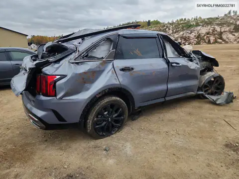 5XYRHDLF9MG022781 — 2021 Kia Sorento, photo 3 from Copart, Rollover