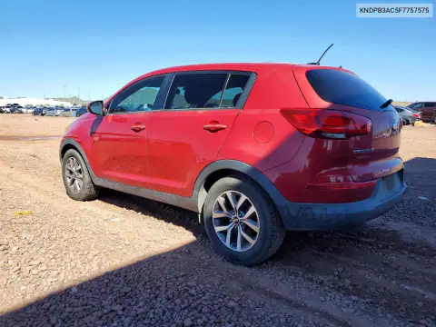 KNDPB3AC5F7757575 — 2015 Kia Sportage, photo 2 from Copart, Front end