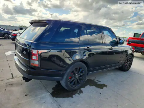 SALGS2DF9DA103297 — 2013 Land Rover Range Rover, фото 3 с аукциона Copart, Задняя часть