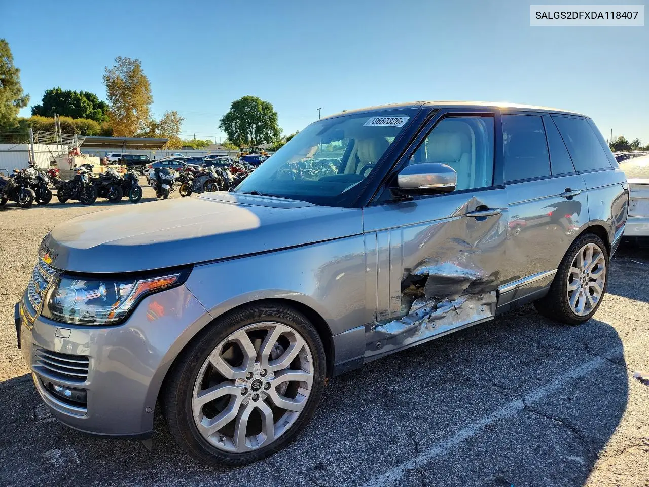 2013 Land Rover Range Rover Hse VIN SALGS2DFXDA118407 фото 1