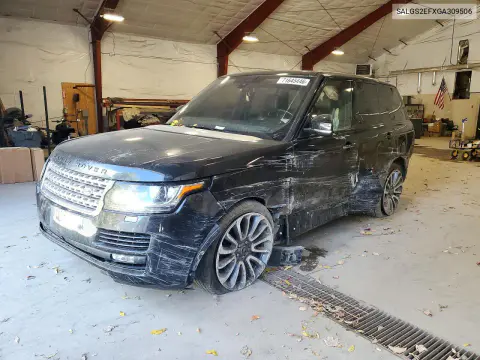 2016 Land Rover Range Rover Supercharged VIN SALGS2EFXGA309506 фото 1