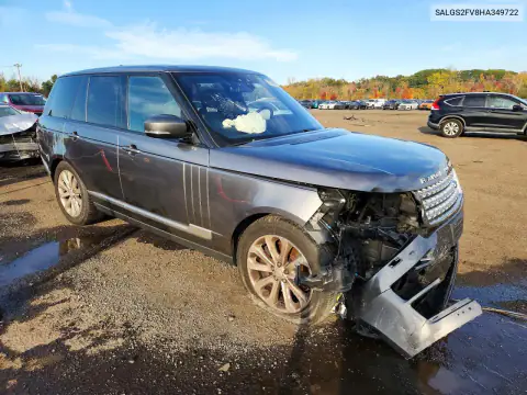 SALGS2FV8HA349722 — 2017 Land Rover Range Rover, фото 4 с аукциона Copart, Передняя часть