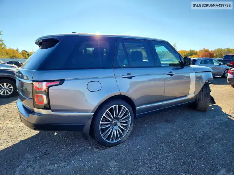SALGS2RU6MA439738 — 2021 Land Rover Range Rover, photo 3 from Copart, Front end