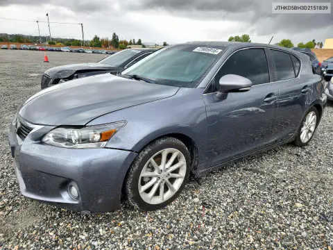 JTHKD5BH3D2151839 — 2013 Lexus CT, Механические повреждения, фото до ремонта