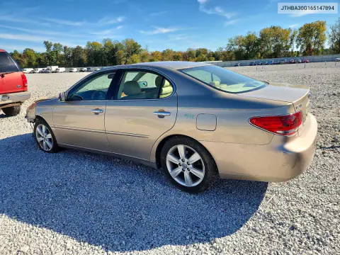 2006 Lexus Es 330 VIN JTHBA30G165147894 фото 2