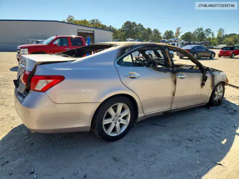 2007 Lexus Es 350 VIN JTHBJ46G772035746 фото 3