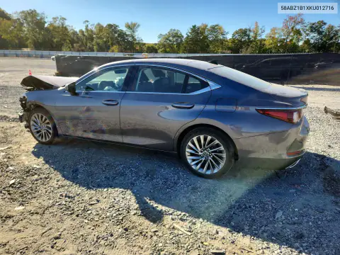 58ABZ1B1XKU012716 — 2019 Lexus ES, photo 2 from Copart, Front end