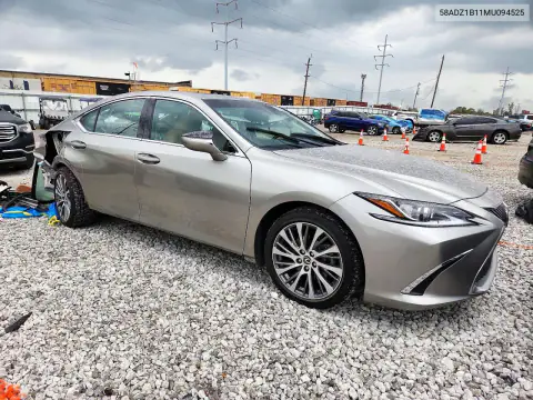 58ADZ1B11MU094525 — 2021 Lexus ES, фото 4 с аукциона Copart, Задняя часть