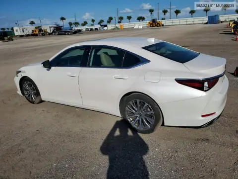 58ADZ1B11MU102235 — 2021 Lexus ES, zdjęcie 2 z Copart, Przód