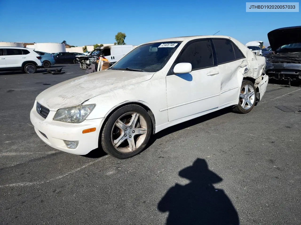 2002 Lexus Is 300 Base VIN JTHBD192020057033 фото 1