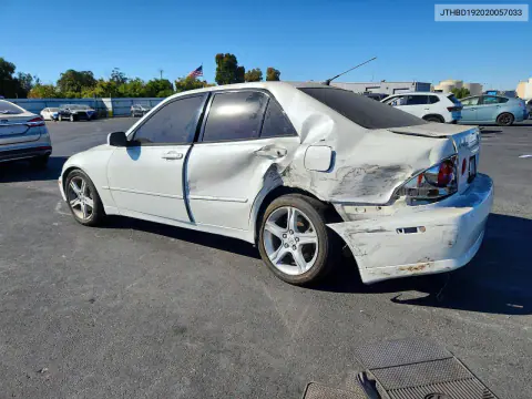 2002 Lexus Is 300 Base VIN JTHBD192020057033 фото 2