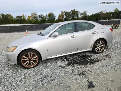 JTHBK262365024908 — 2006 Lexus IS, Боковая часть, фото до ремонта
