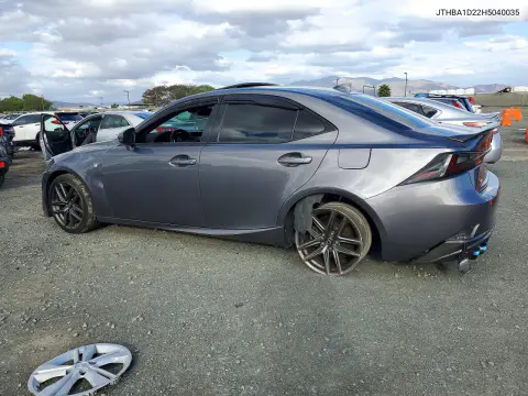 2017 Lexus Is 200T VIN JTHBA1D22H5040035 фото 2