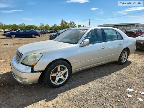 2001 Lexus Ls 430 VIN JTHBN30F810021596 фото 1