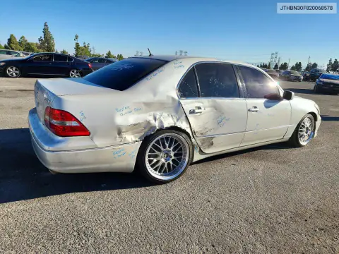 2002 Lexus Ls 430 VIN JTHBN30F820068578 фото 3