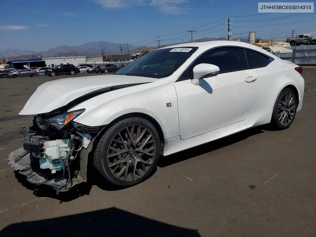 2016 Lexus Rc 350 VIN JTHHE5BCXG5014315 фото 1