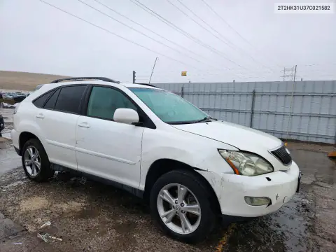 2T2HK31U37C021582 — 2007 Lexus RX, photo 4 from Copart, Front end