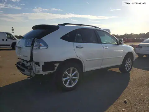 2T2HK31U78C092950 — 2008 Lexus RX, фото 3 с аукциона Copart, Задняя часть