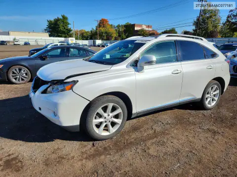 2T2BK1BA4AC077181 — 2010 Lexus RX, Передняя часть, фото до ремонта