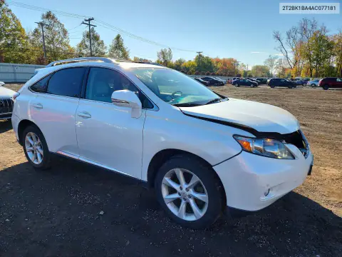 2T2BK1BA4AC077181 — 2010 Lexus RX, фото 4 с аукциона Copart, Передняя часть