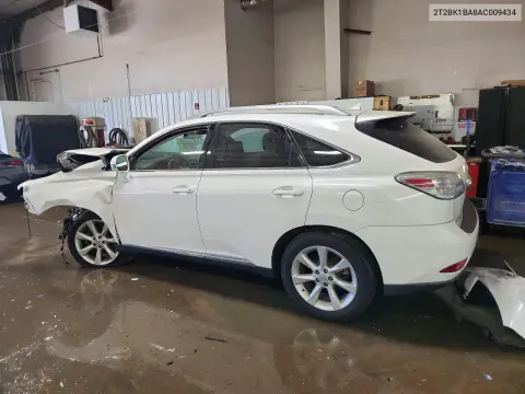 2010 Lexus Rx 350 VIN 2T2BK1BA8AC009434 фото 2