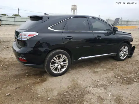 2010 Lexus Rx 450H VIN JTJZB1BA1A2000816 фото 3
