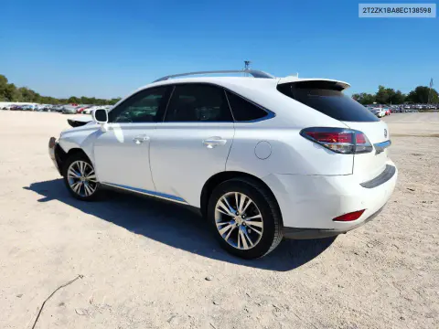 2014 Lexus Rx 350 Base VIN 2T2ZK1BA8EC138598 фото 2