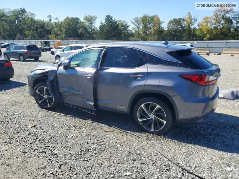 2T2BGMCA4HC016098 — 2017 Lexus RX, photo 2 from Copart, Side