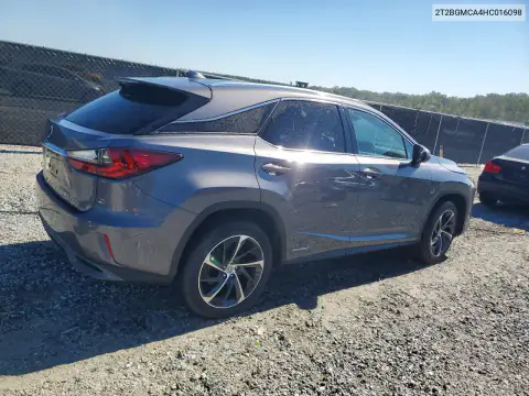 2T2BGMCA4HC016098 — 2017 Lexus RX, photo 3 from Copart, Side