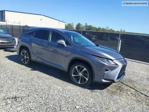 2T2BGMCA4HC016098 — 2017 Lexus RX, photo 4 from Copart, Side