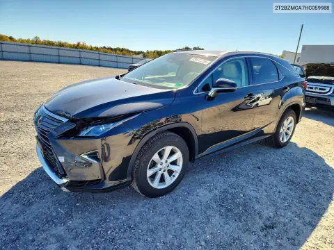 2T2BZMCA7HC059988 — 2017 Lexus RX, Parte delantera, fotos antes de reparar