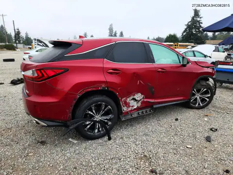2T2BZMCA3HC082815 — 2017 Lexus RX, photo 3 from Copart, Front end