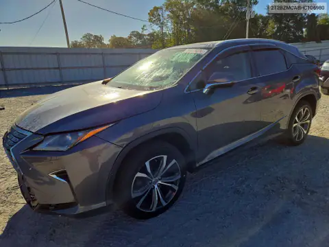 2T2BZMCA8HC106980 — 2017 Lexus RX, Parte delantera, fotos antes de reparar