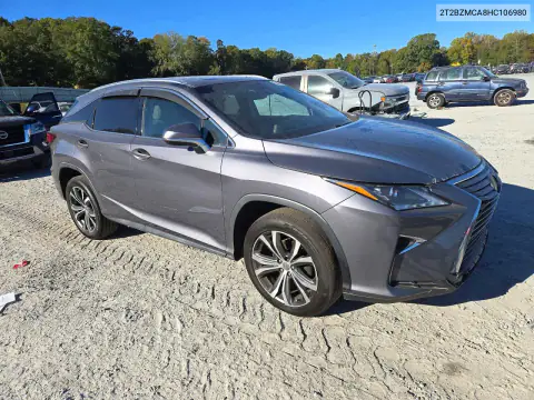 2T2BZMCA8HC106980 — 2017 Lexus RX, photo 4 from Copart, Front end