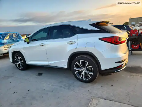 2T2HGMDA0MC070727 — 2021 Lexus RX, photo 2 from Copart, Front end