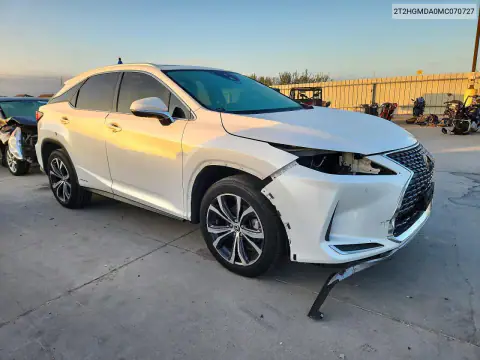 2T2HGMDA0MC070727 — 2021 Lexus RX, photo 4 from Copart, Front end