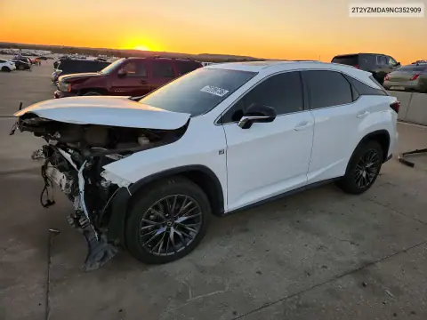 2T2YZMDA9NC352909 — 2022 Lexus RX, Przód, zdjęć przed naprawą