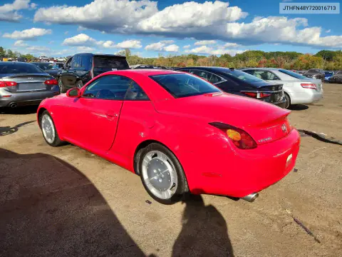2002 Lexus Sc 430 VIN JTHFN48Y720016713 фото 2