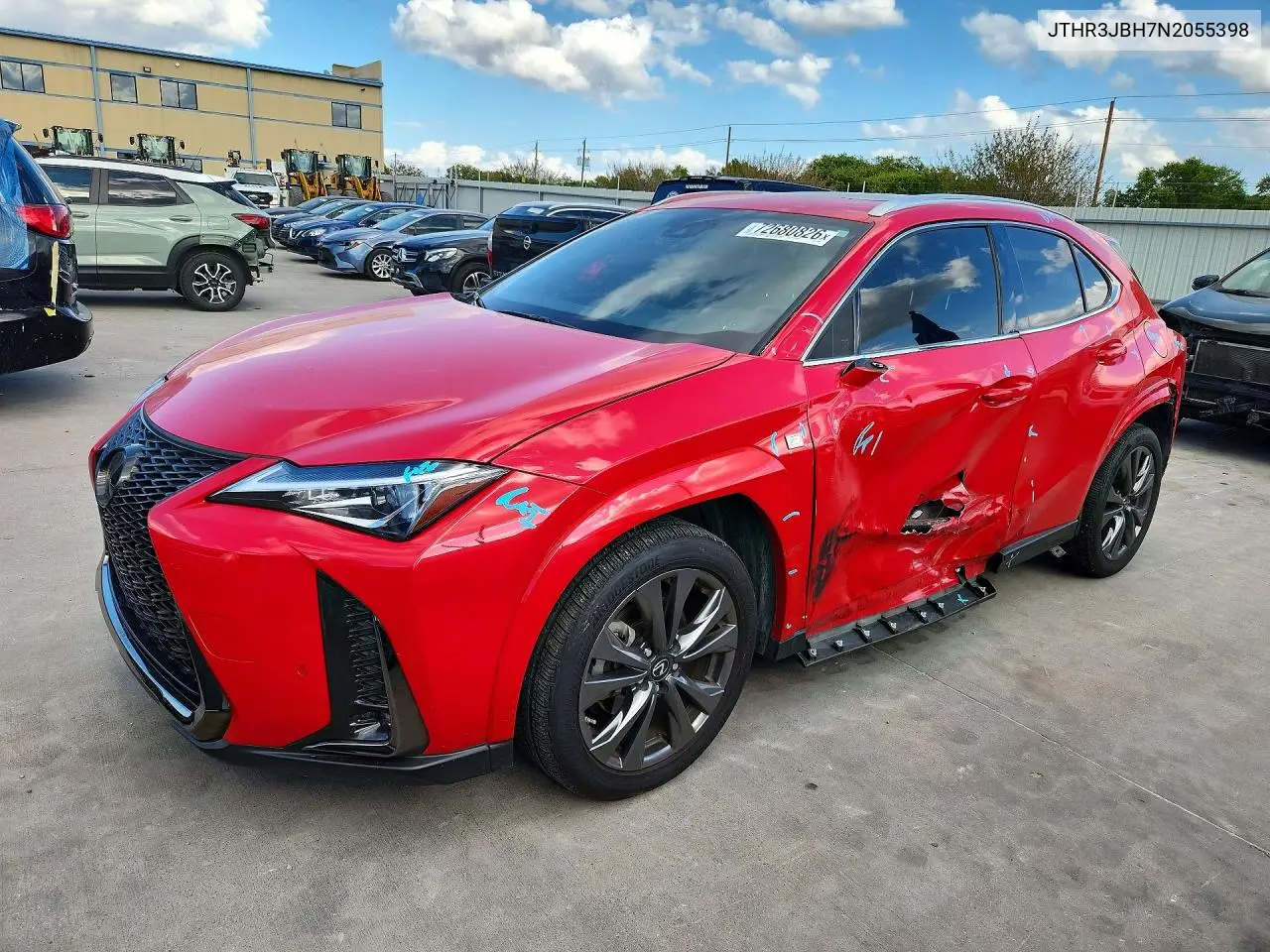 JTHR3JBH7N2055398 Lexus UX 2022 — повреждение Боковая часть, фото до ремонта