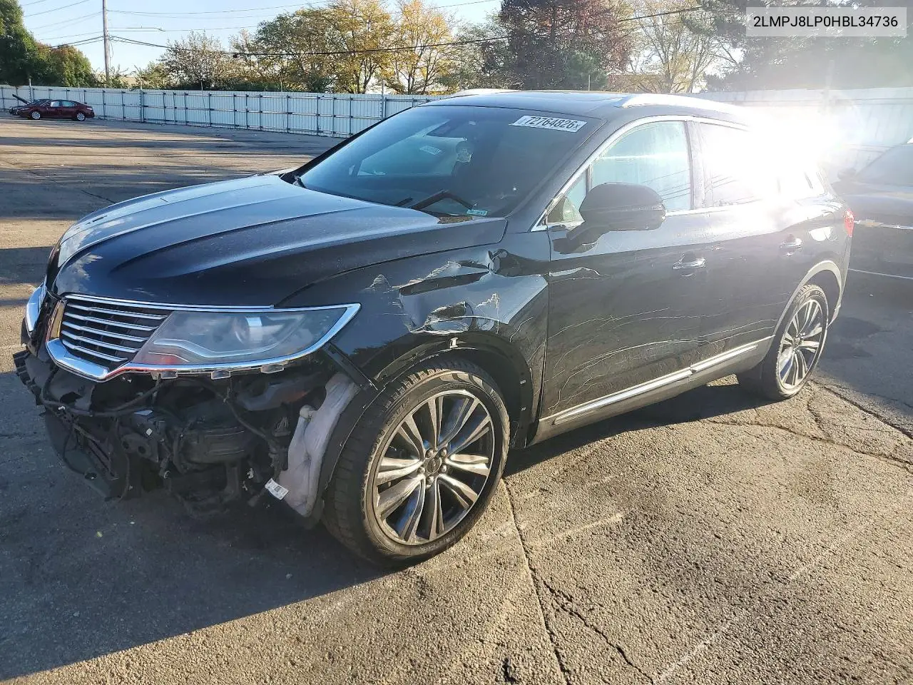 2017 Lincoln Mkx Reserve VIN 2LMPJ8LP0HBL34736 фото 1