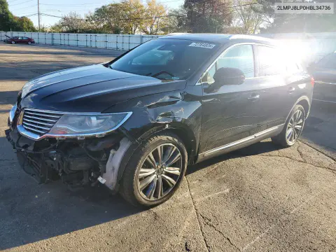 2017 Lincoln Mkx Reserve VIN 2LMPJ8LP0HBL34736 фото 1