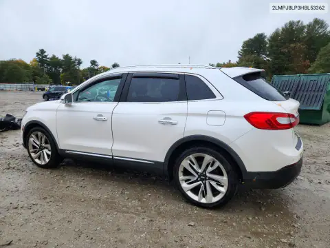2LMPJ8LP3HBL53362 — 2017 Lincoln MKX, photo 2 from Copart, Flood