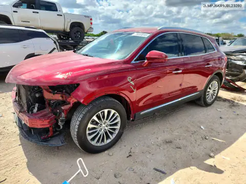 2LMPJ6KR9JBL23280 — 2018 Lincoln MKX, Передняя часть, фото до ремонта