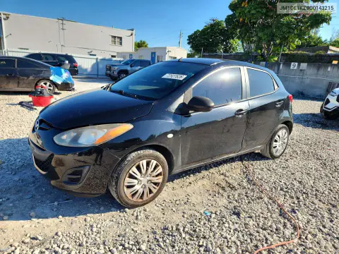 JM1DE1KZ9C0143215 — 2012 Mazda 2, Боковая часть, фото до ремонта