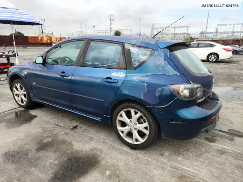 2007 Mazda 3 Hatchback VIN JM1BK144471624796 фото 2