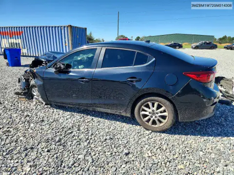 3MZBM1W72GM314308 — 2016 Mazda 3, photo 2 from Copart, Front end